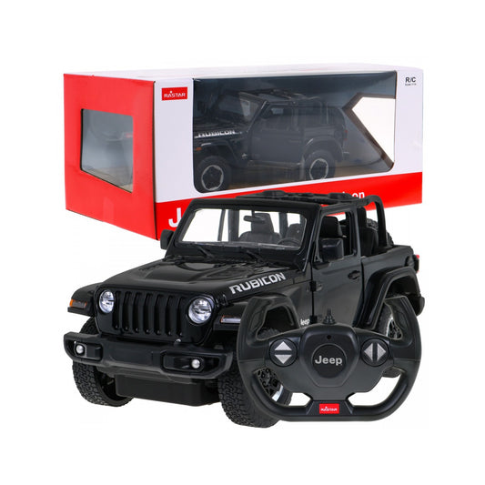 Voiture radiocommandée Jeep Wrangler Rubicon Noir 1:14 - Rastar