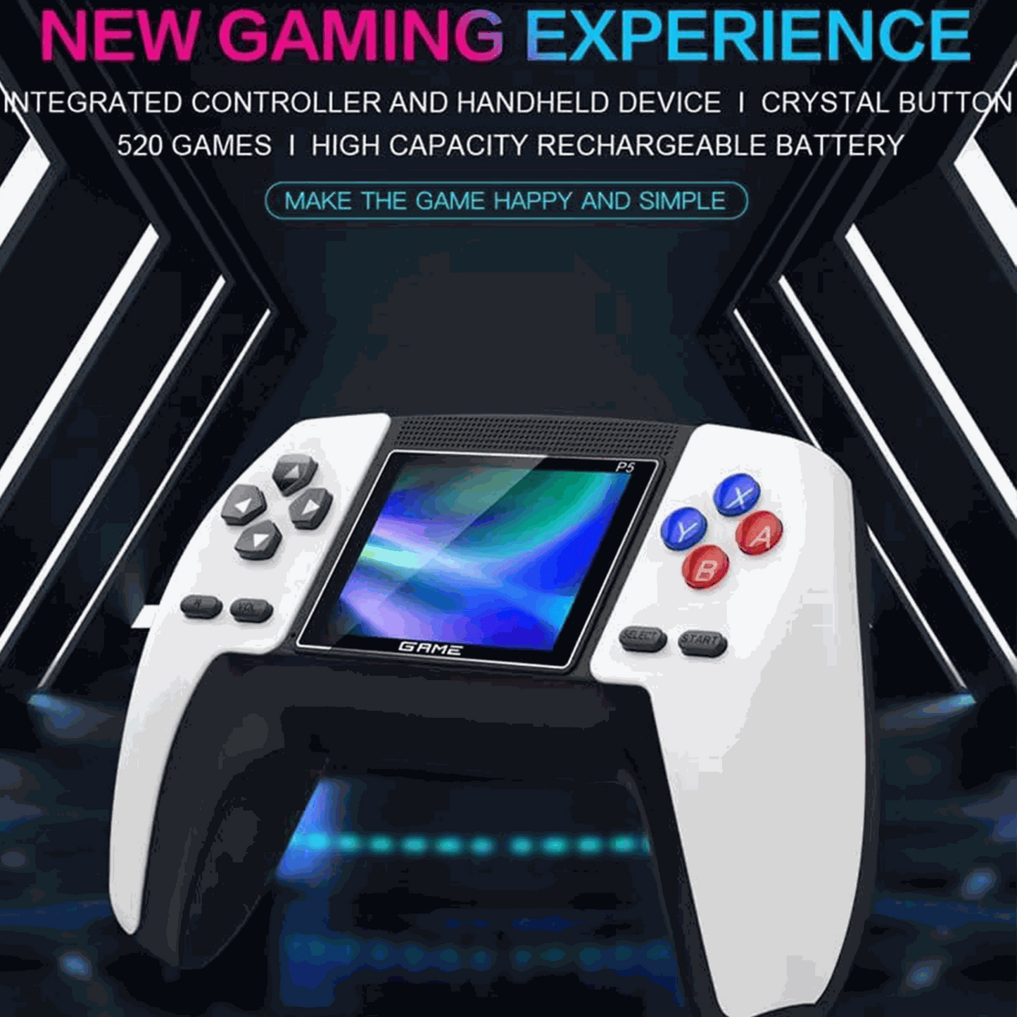 Console de Jeux Portable Rétro UB5 – 520 Jeux avec Écran 3 Pouces
