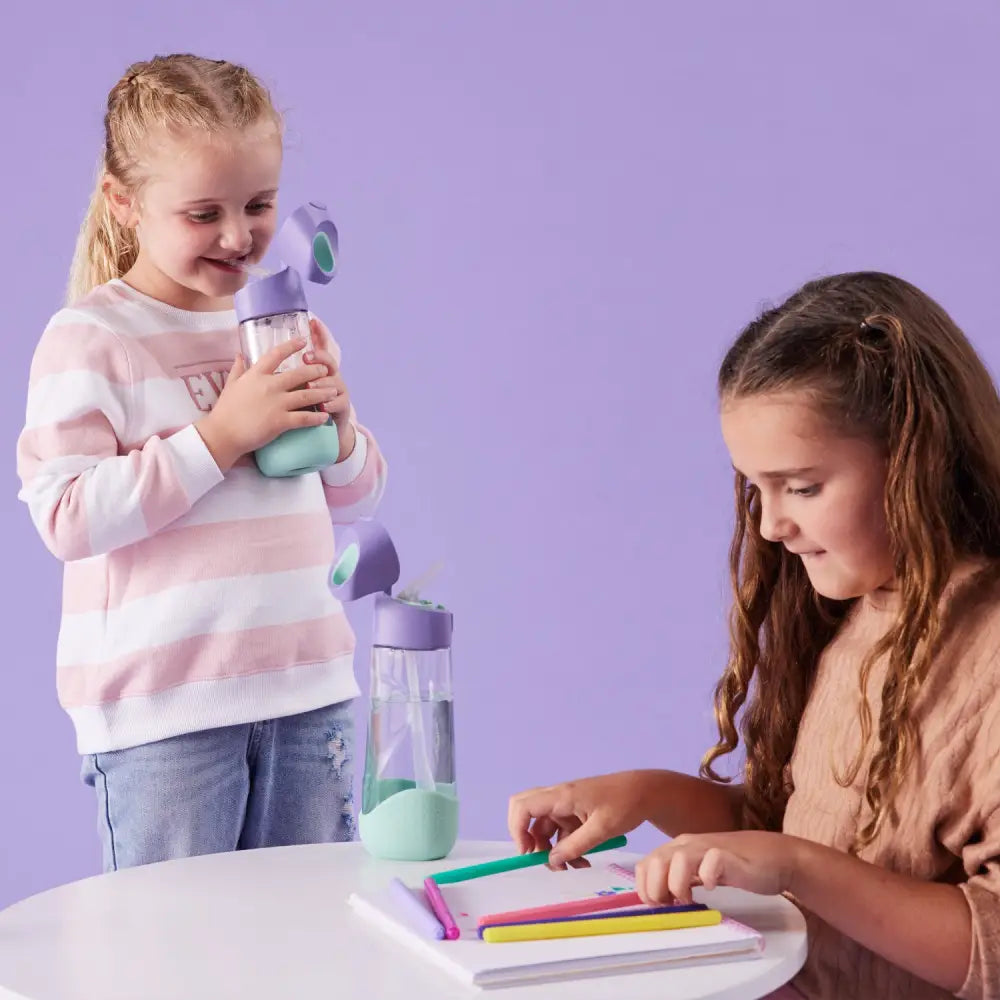 B.Box Bouteille avec Paille 450 ml – Lilac Pop