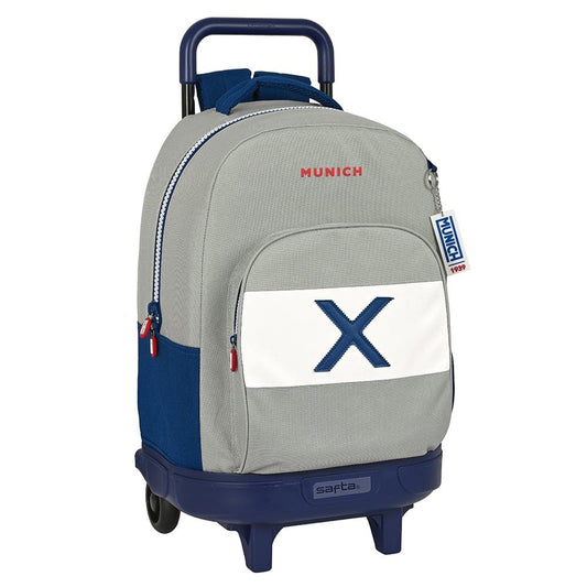Cartable Trolley Munich X Gris/Bleu – Safta