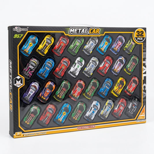 Coffret de 32 Voitures Miniatures en Métal – Metal Car Collection