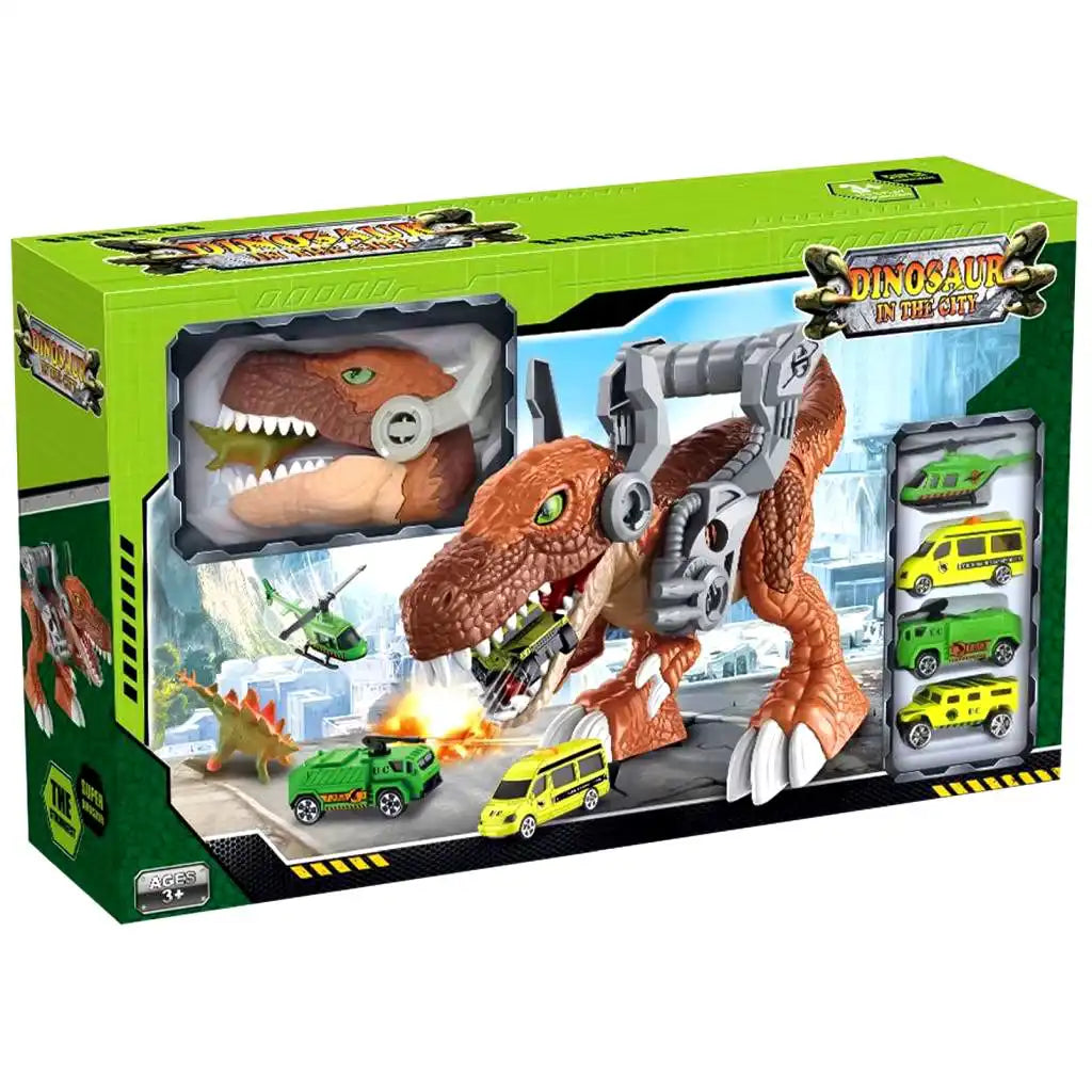 Parking avec véhicules dinosaures Jurassic World