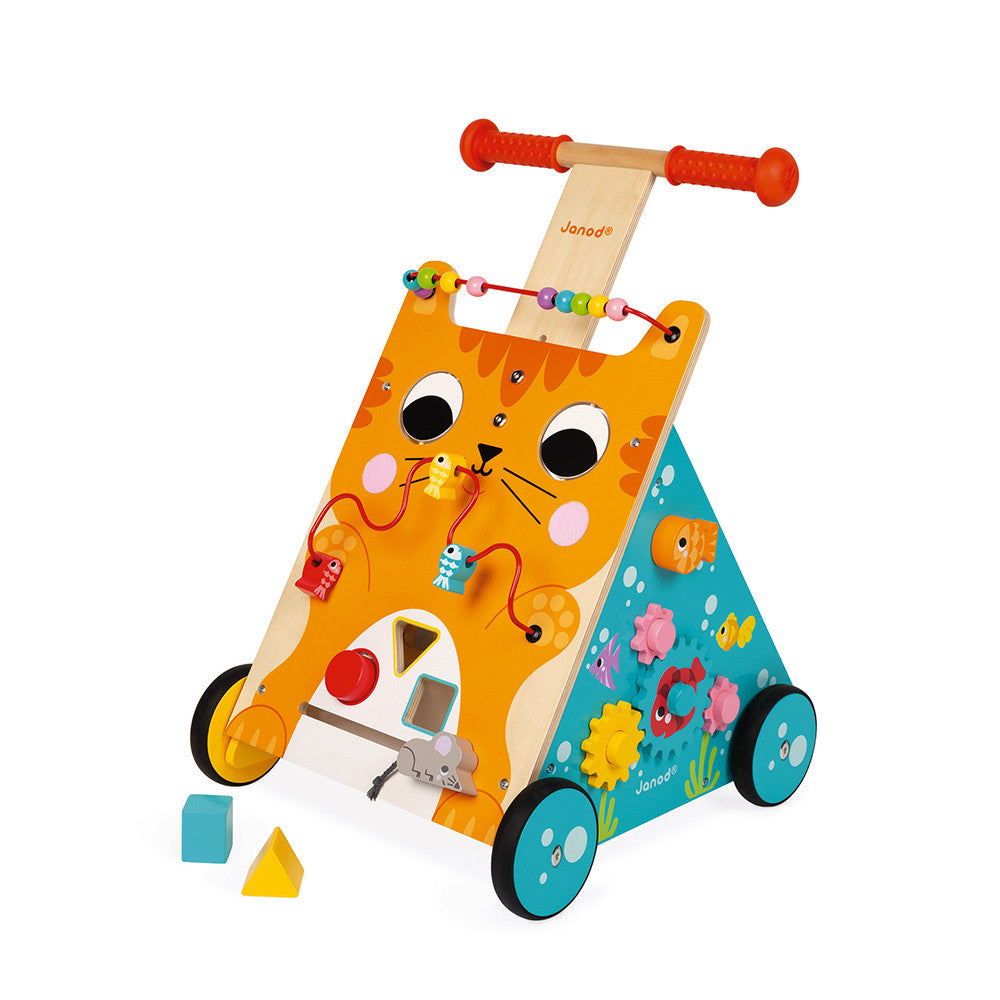 Chariot Multi-Activités Chat en Bois – Janod