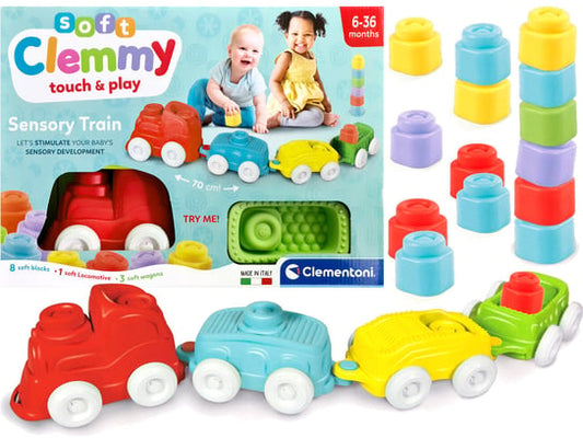 Clementoni Soft Clemmy - Train sensoriel à blocs souples