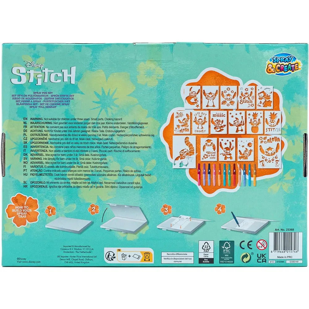 Disney Boîte à Dessin Aérographes et Gabarits Stitch