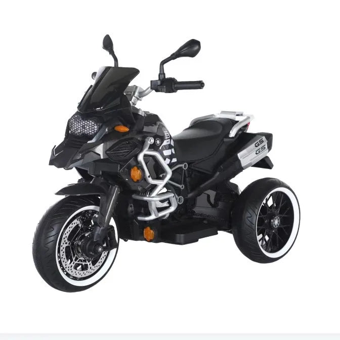 Moto Électrique Enfant 3 Roues 12V – Style Aventure GS1200, Noir