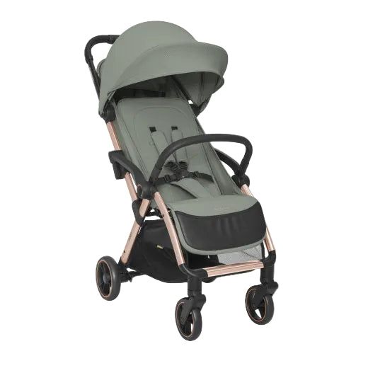 Poussette EDEN – Pliage Automatique Compact – Green & Gold