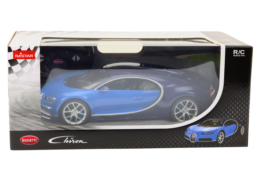 Voiture radiocommandée Bugatti Chiron 1:14 Bleu - Rastar