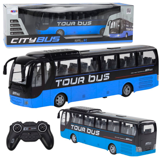 Bus Télécommandé RC Bleu avec Effets Lumineux