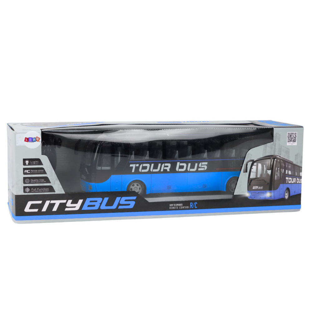Bus Télécommandé RC Bleu avec Effets Lumineux
