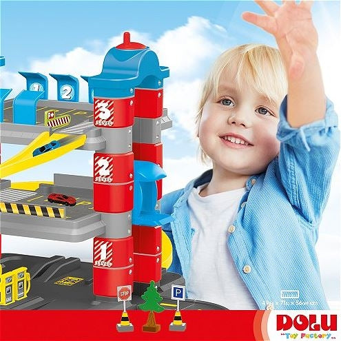 Garage Enfant Dolu – 3 Niveaux avec Ascenseur et Accessoires