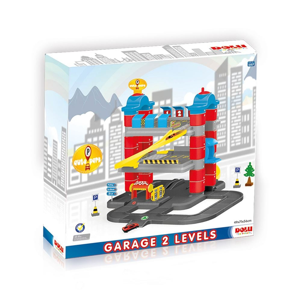 Garage Enfant Dolu – 3 Niveaux avec Ascenseur et Accessoires