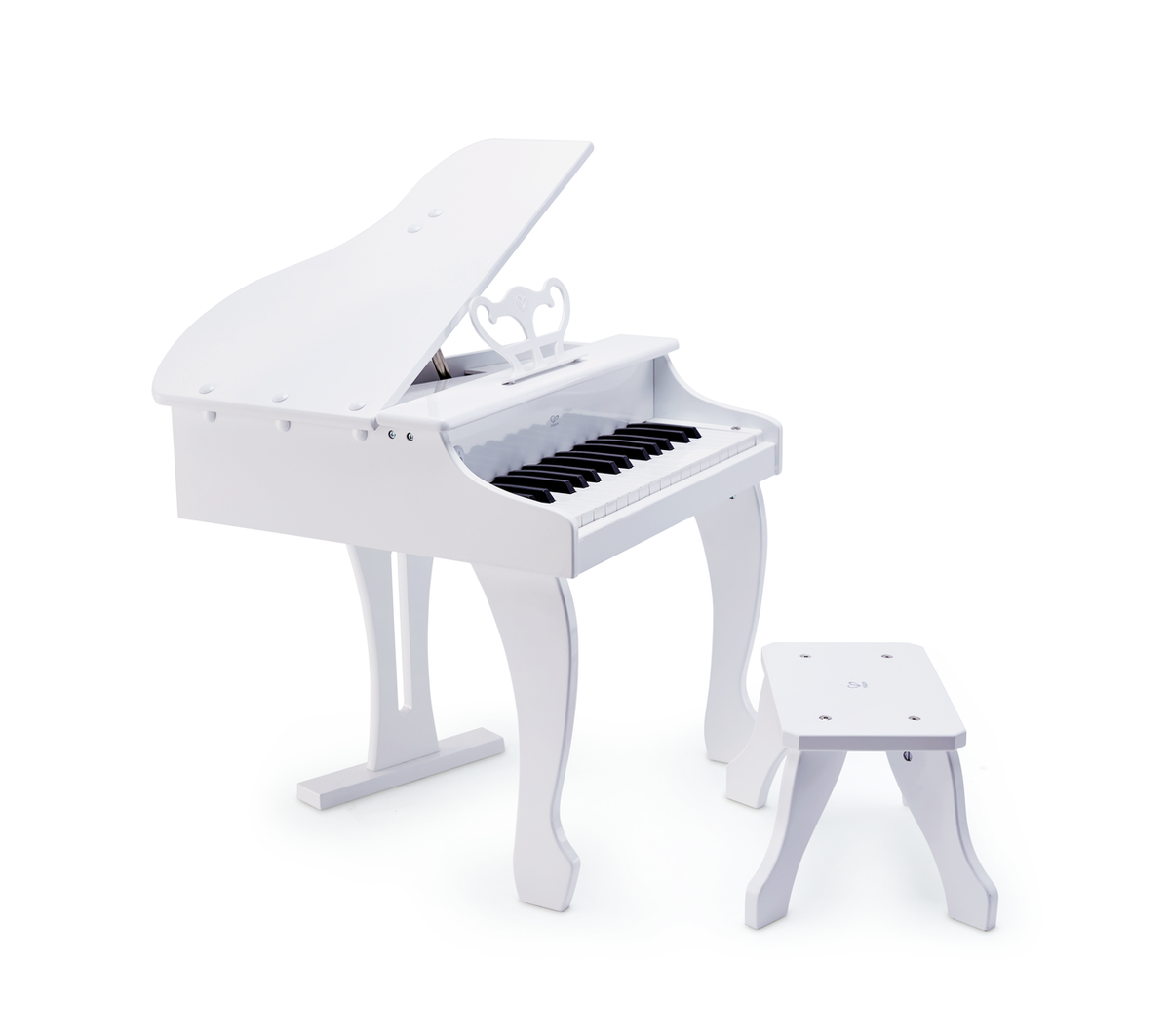 Hape Piano à Queue Deluxe Blanc avec Tabouret - Clavier Électronique 30 Touches