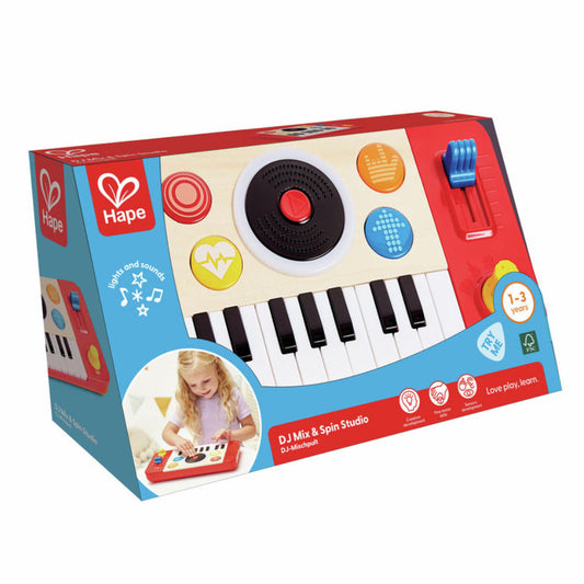Studio DJ Mix & Spin Hape - Clavier Musical Interactif pour Enfant