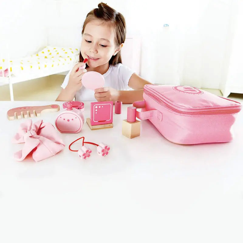 Kit de Beauté en Bois Hape - Trousse Coiffure et Maquillage pour Enfant