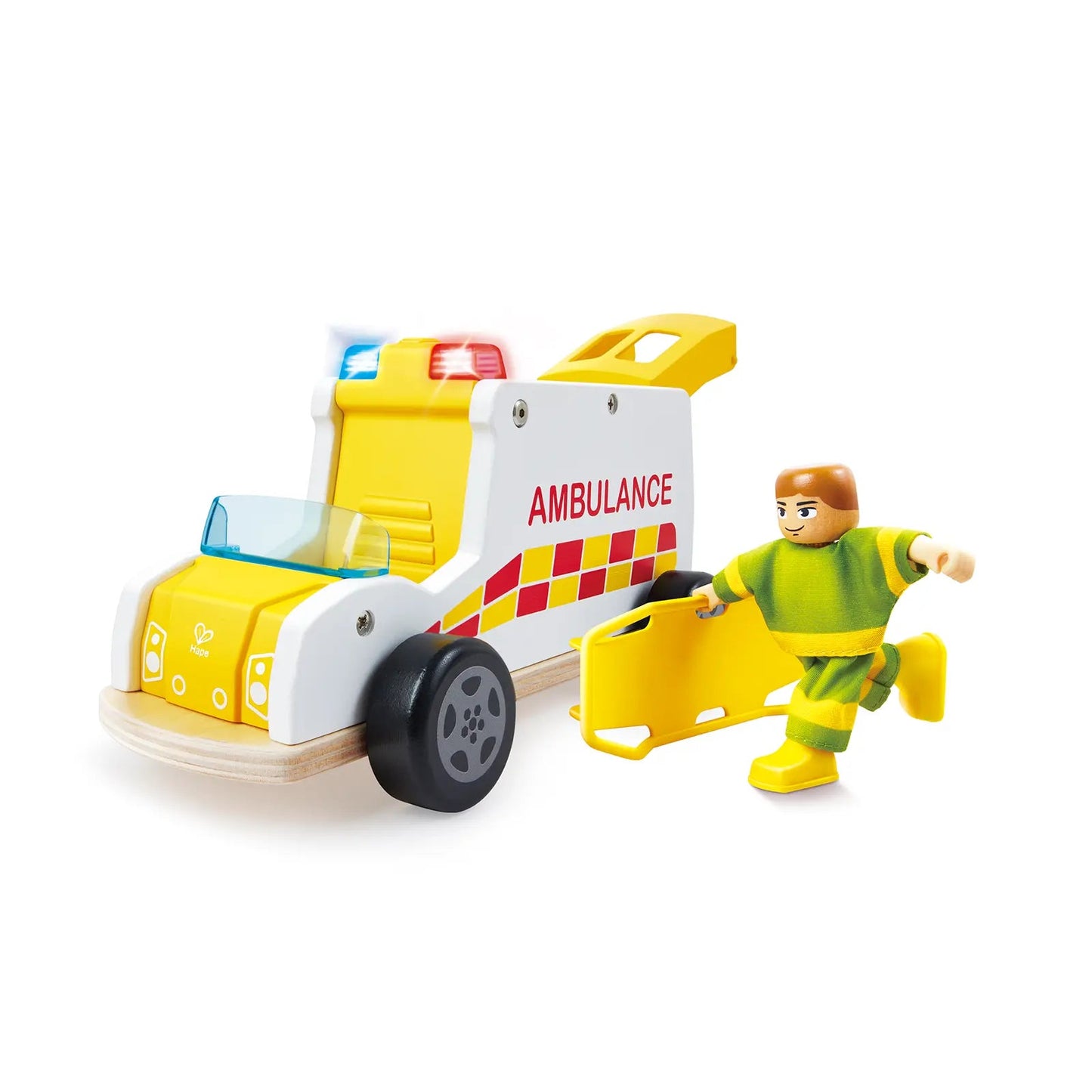 Ambulance en Bois Hape avec Sirène et Lumières - Intervention Rapide