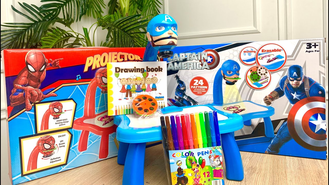 Projecteur à LED pour enfant avec table de dessin