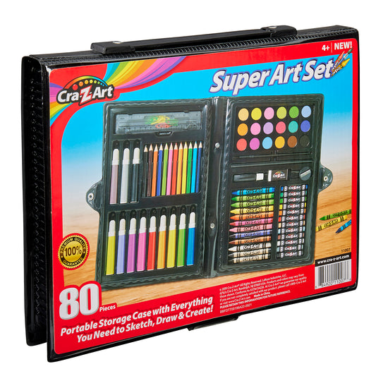 Coffret de dessin et coloriage 80 pièces - Malette d'art complète