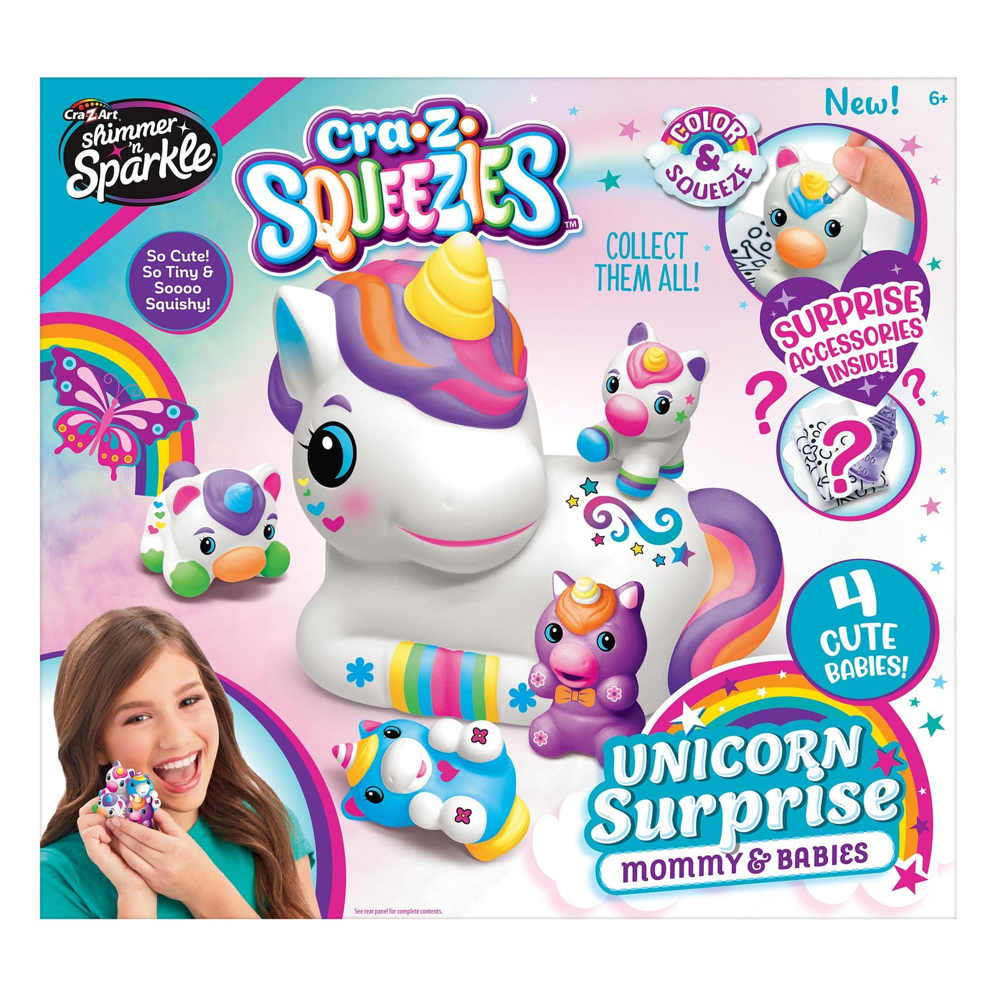 Licorne surprise à colorier avec ses bébés - Squeezie Surprise