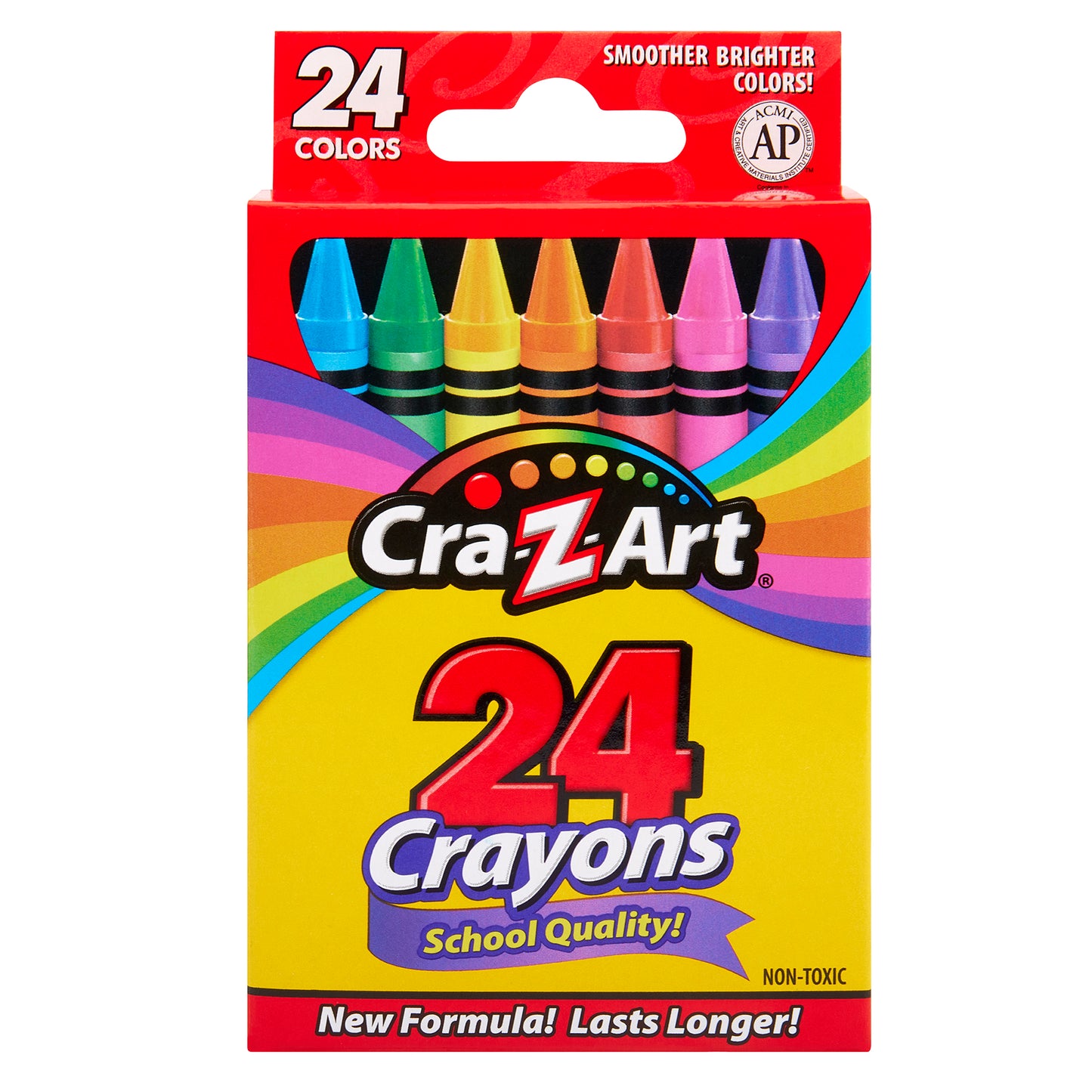 Boîte de 24 crayons de cire qualité école