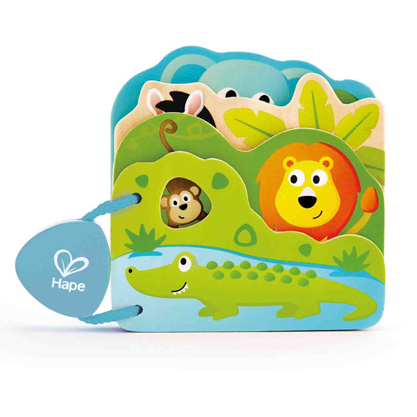 Livre en bois Hape - Les animaux de la jungle