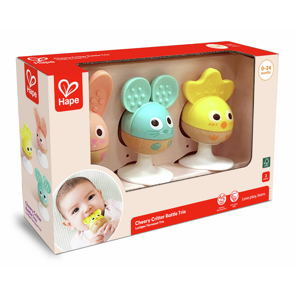 Trio de hochets Joyeux animaux Hape