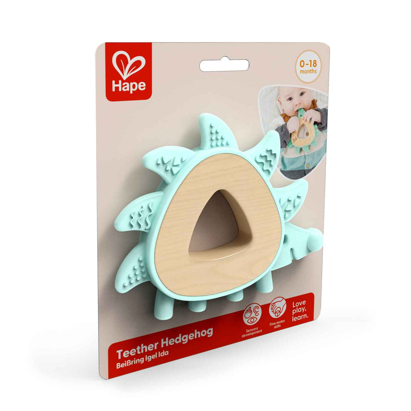 Anneau de dentition Hérisson Hape - bois FSC 100%