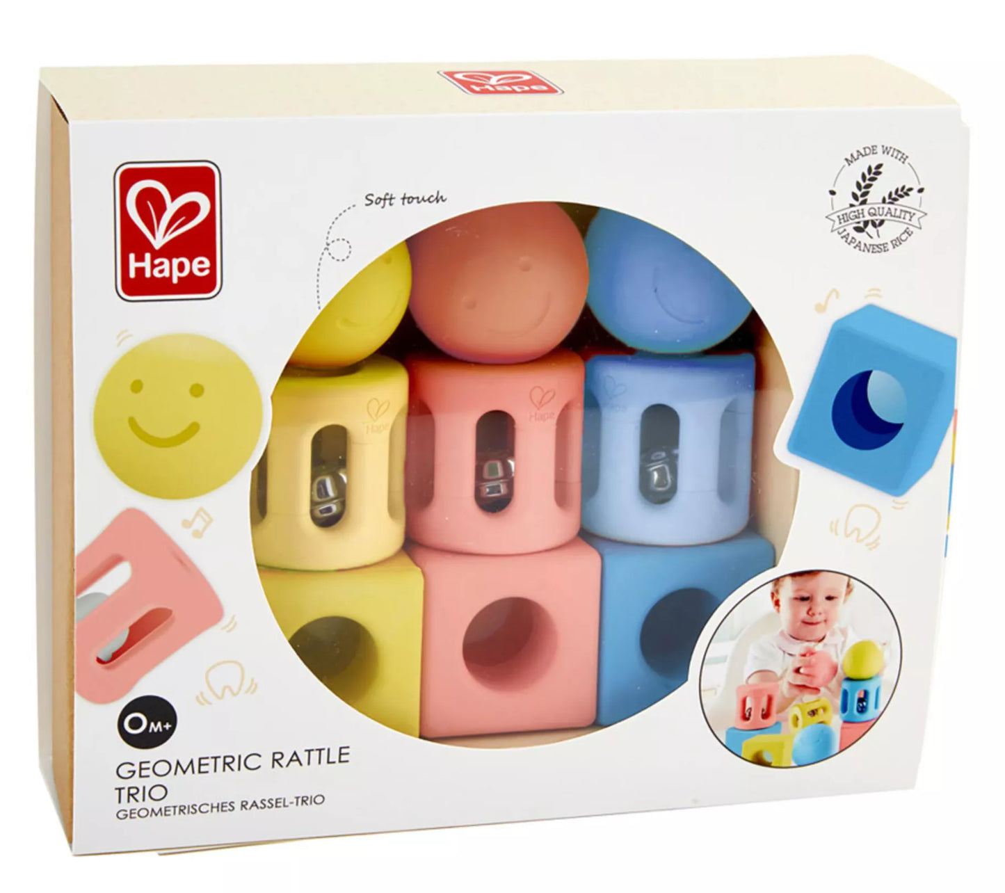 Trio de hochets géométriques Hape