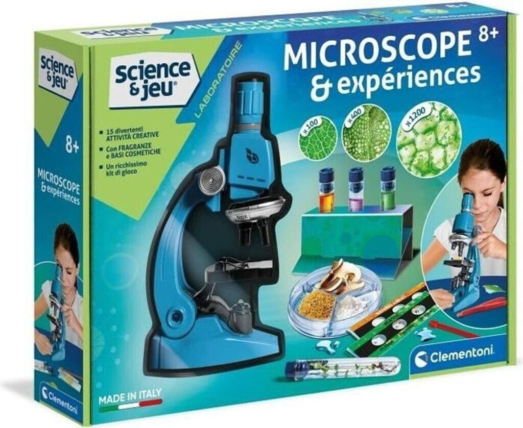 Clementoni Microscope & Expériences – Zoom 1200x, 50 Expériences