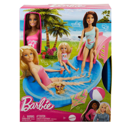Coffret Poupée Blonde Avec Piscine - Barbie