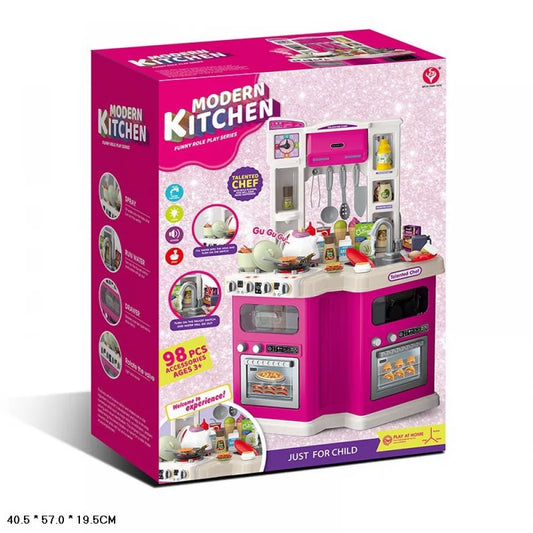 Cuisine jouet pour enfants avec vaisselle et accessoires