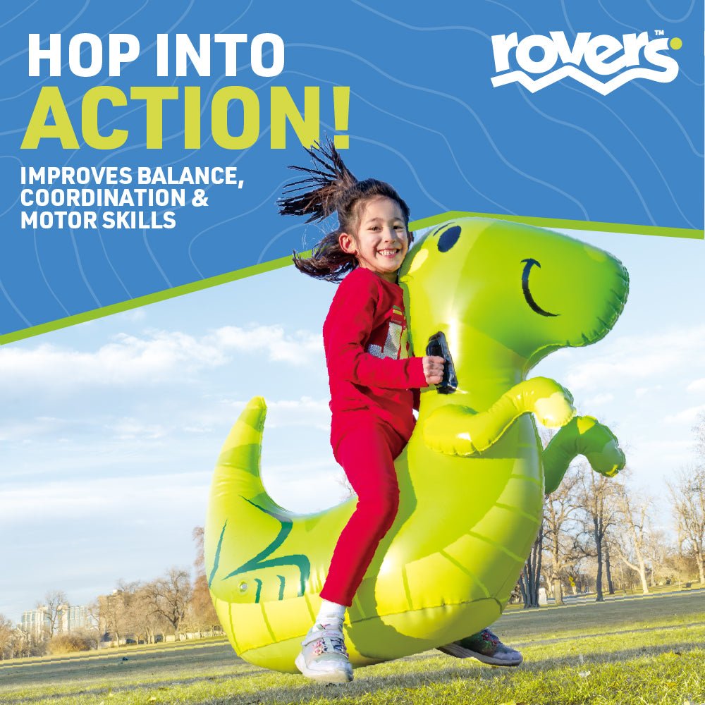 Animal Sauteur Gonflable Dinosaure Vert - Air Hopper