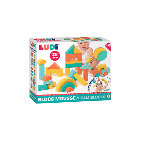 Ludi Blocs de Construction en Mousse – 28 Pièces pour Bébé dès 10 Mois