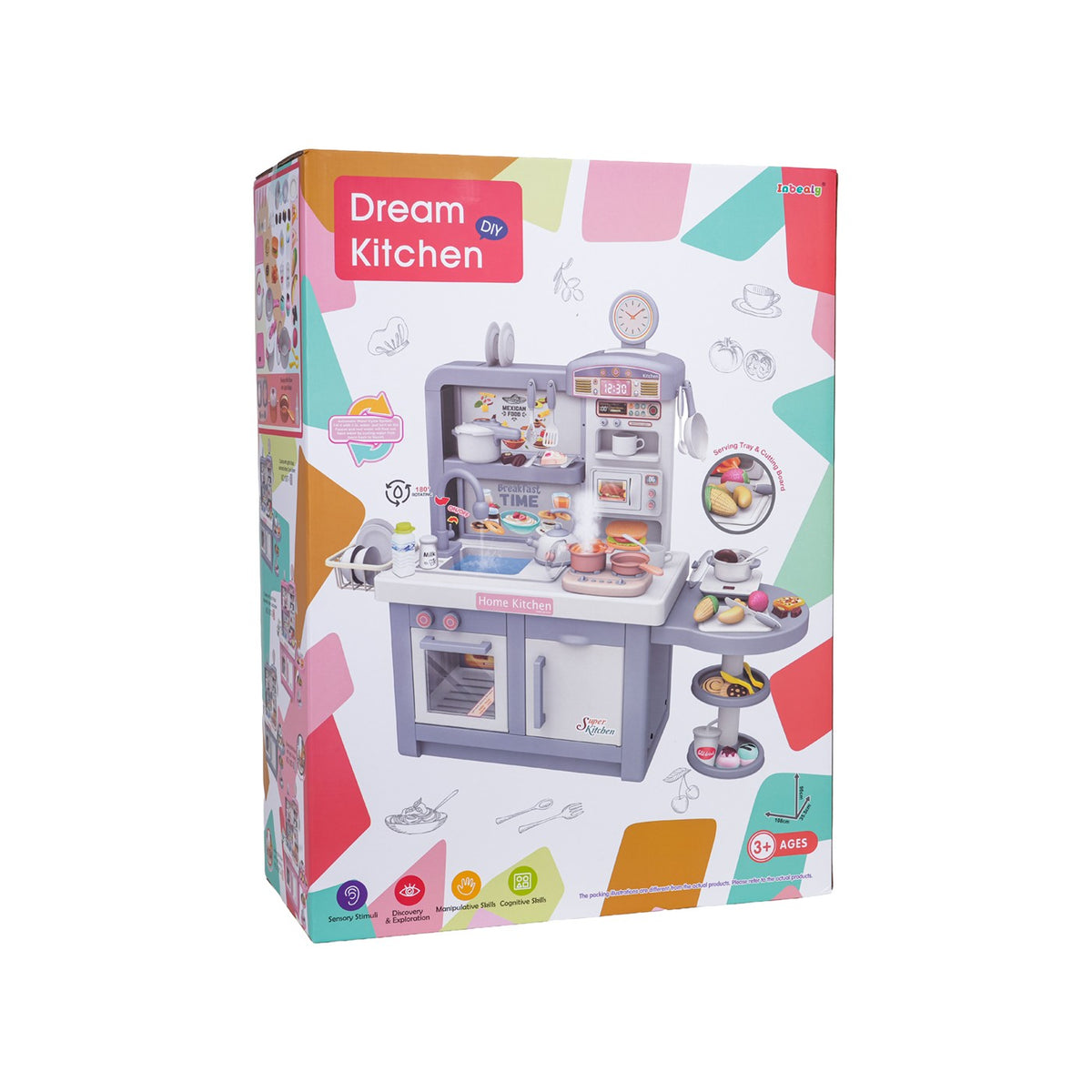 Grande Cuisine Interactive pour Enfants – Gris & Blanc
