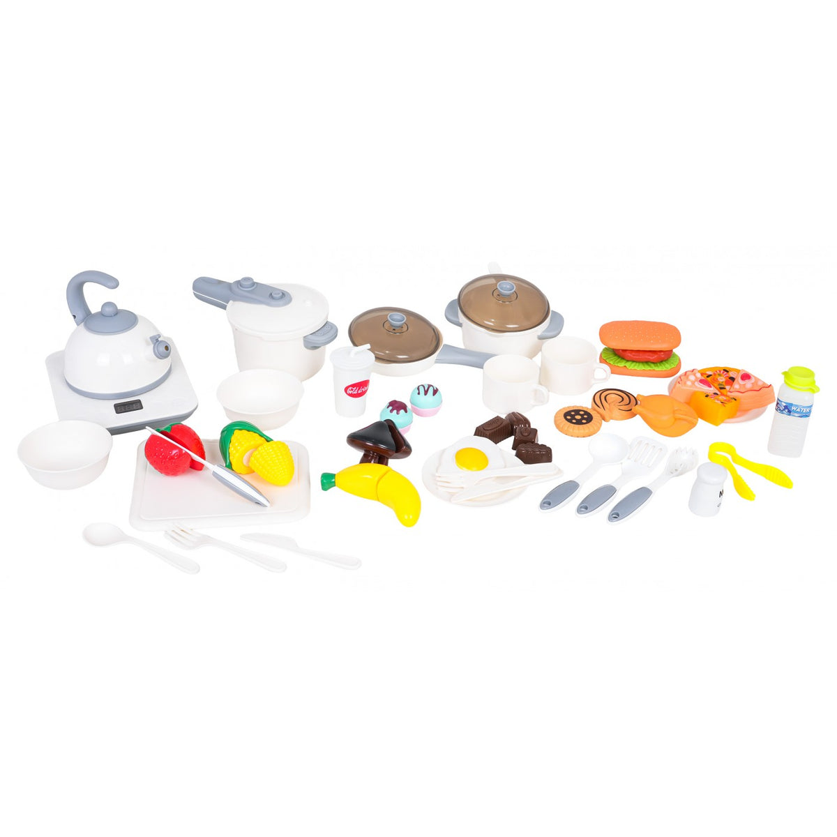 Grande Cuisine Interactive pour Enfants – Gris & Blanc