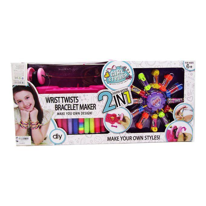 Kit de création de bracelets torsadés 2 en 1 élégants pour fille