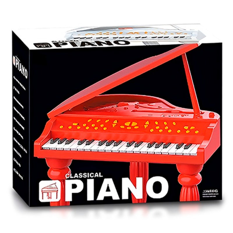 Piano à Queue Classique Rouge avec Tabouret