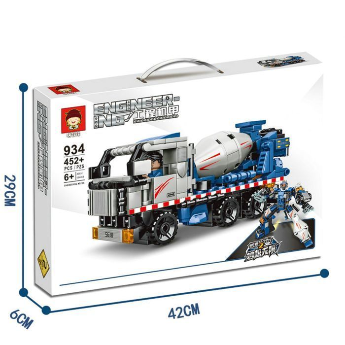 Bloc de Construction Jouet Technologie Bétonnière (452 pièces)
