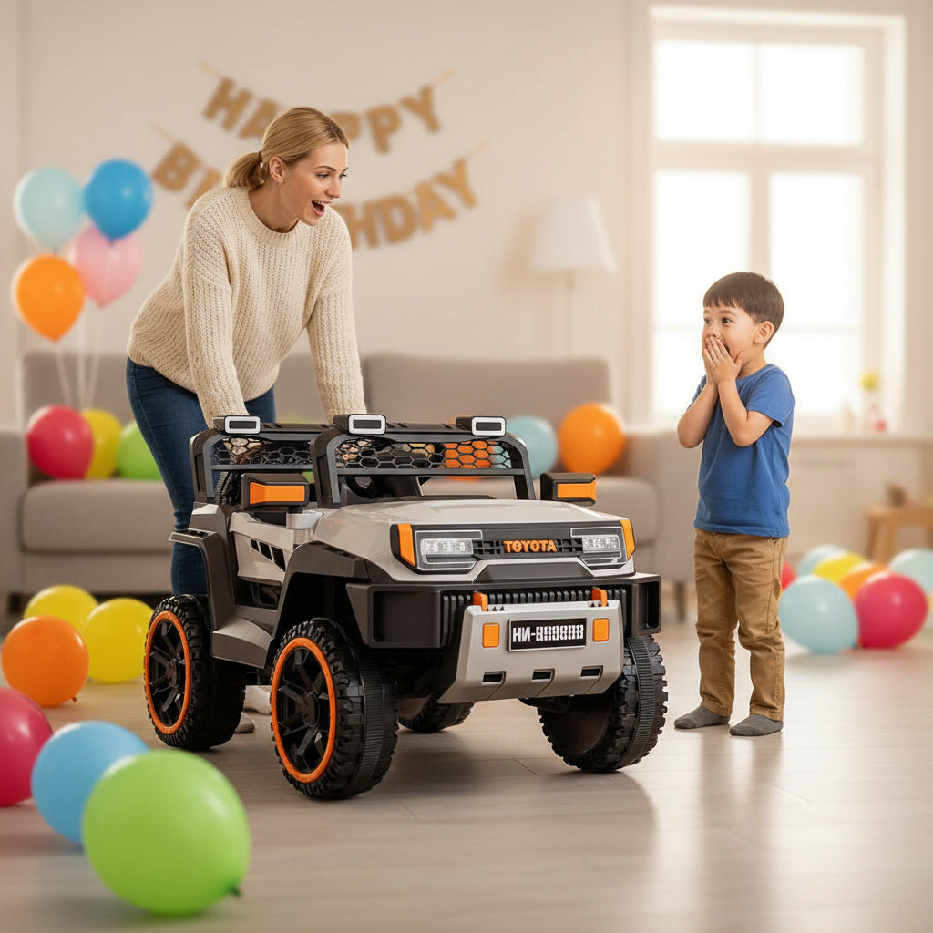 Camion Tout-Terrain Électrique à Télécommande 12V avec Phares LED