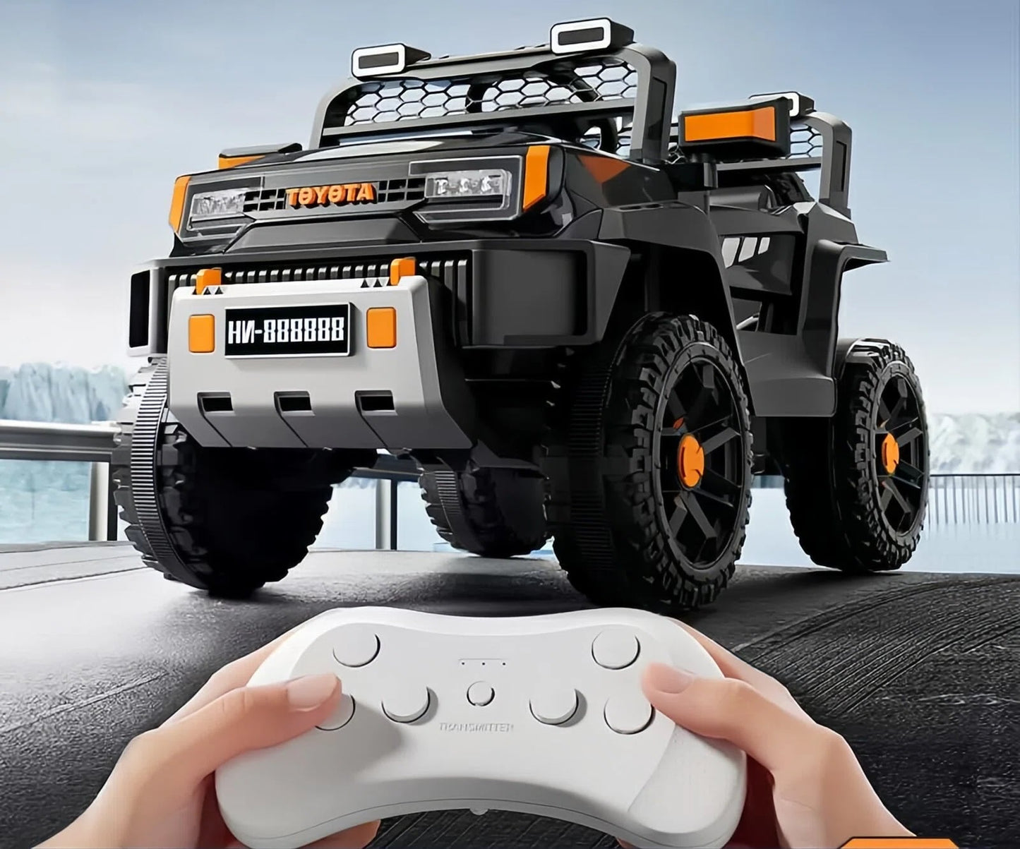 Camion Tout-Terrain Électrique à Télécommande 12V avec Phares LED