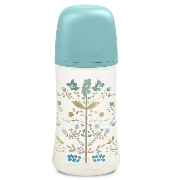 Biberon Premium Gold Tétine SX PRO 270 ml Bleu / Rose – Suavinex