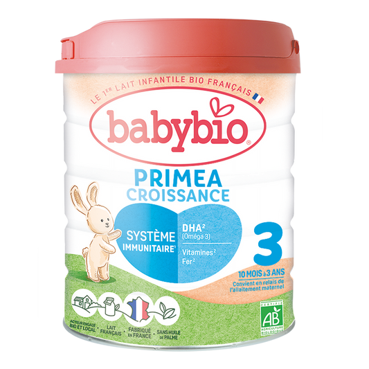 BABYBIO Primea 3 – Lait de Croissance Bio 800g (3ème Âge, 10 Mois et +)