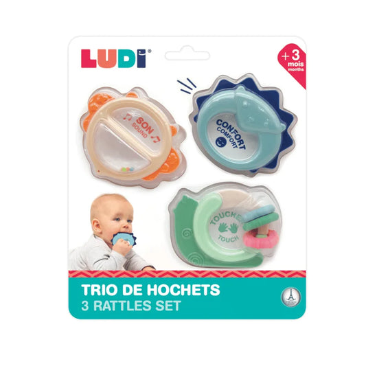 Trio Hochet de Dentition Animaux – Ludi