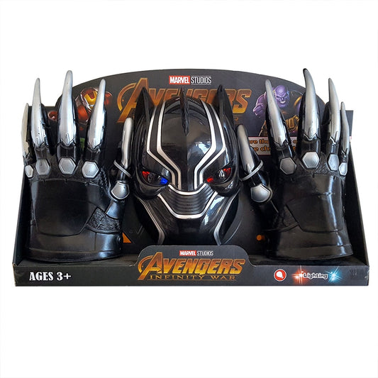 Ensemble masque et gants lumineux Avengers – Black Panther