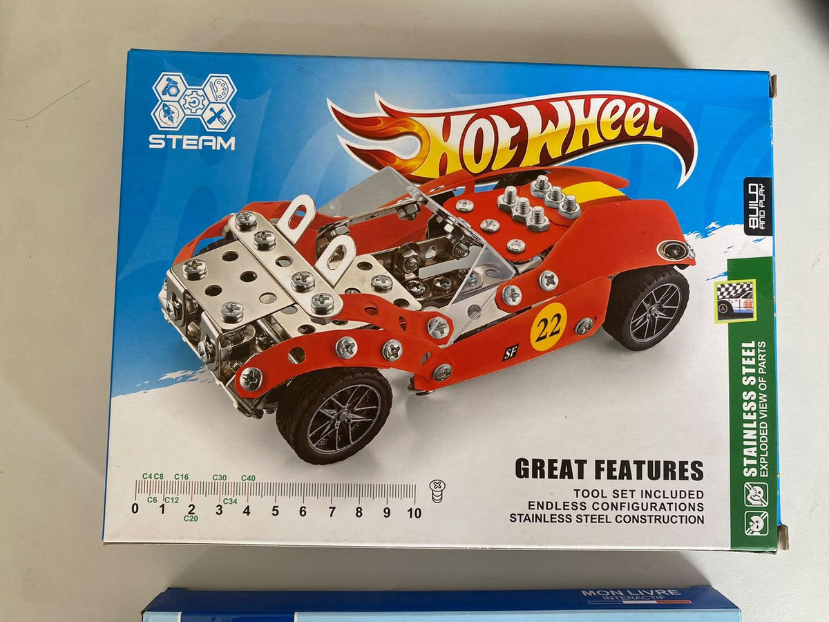 Kit de Construction Métal Voiture de Course – Réplique Non Officielle Style Hot Wheels