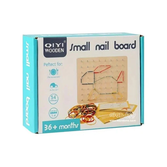 Géoboard Montessori à Clous et Élastiques avec Cartes Modèles