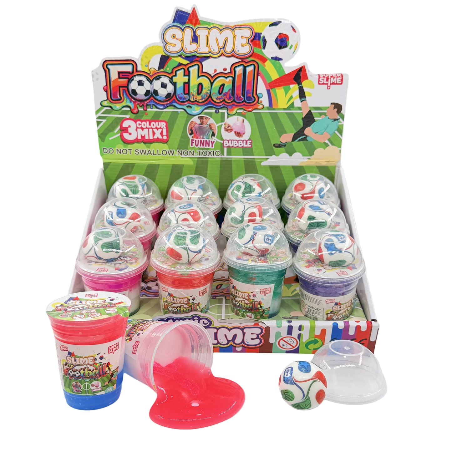 Slime Football – 1 Pot de Slime avec Ballon (Modèle Aléatoire)