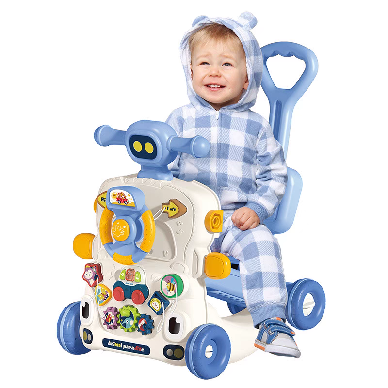 Trotteur Multifonction 6 en 1 pour Bébé Bleu - Huanger