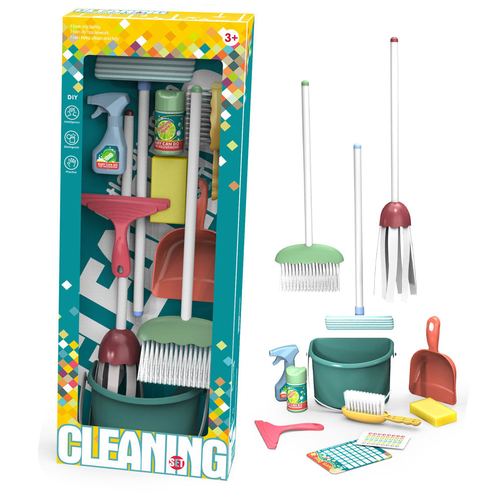 Set de Ménage pour Enfant Cleaning – Balai, Pelle, Seau et Accessoires