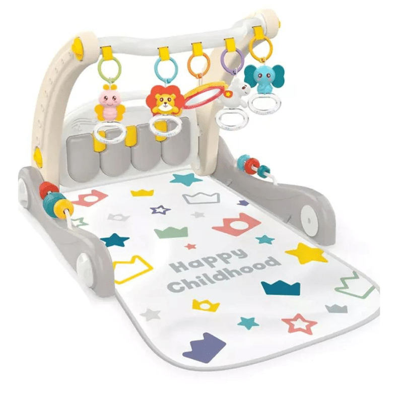 Tapis d’éveil avec piano & trotteur 2 en 1 Beige - Huanger